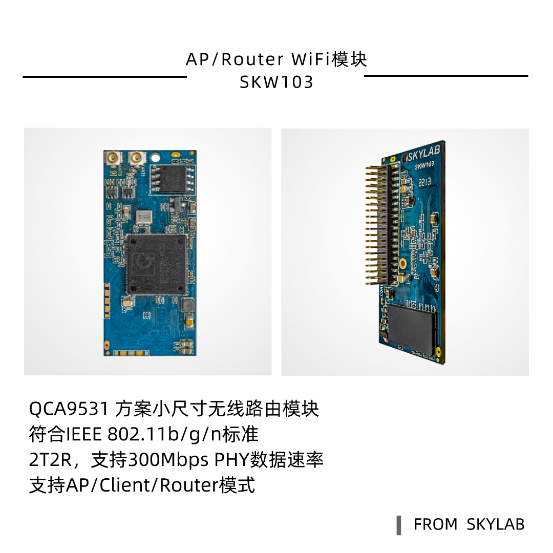 QCA9531模块，无线路由中继WiFi模块SKW103可以实现哪些功能？